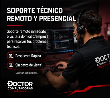 Soporte remoto inmediato - Doctor Computadoras Guatemala